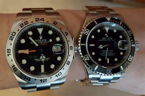 rolex explorer ii vs submariner no date|226570 black.